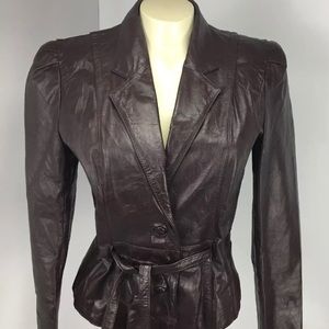 Vtg 80/90s Bermans Woman’s Redwood Leather Jacket